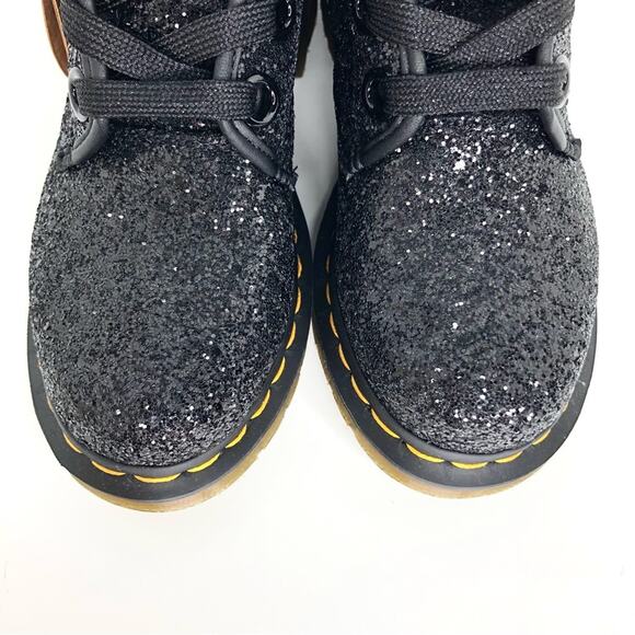 NEW Dr Martens Black Chunky Glitter 1460 Farrah Lace Up Boots Women’s 5 Shoes - Picture 8 of 11